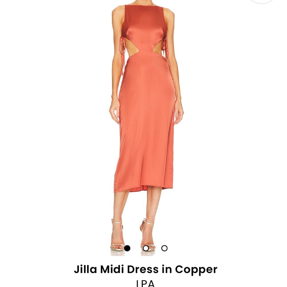 NWT XS Copper Midi Dress